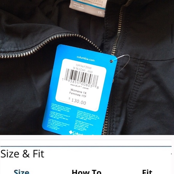1x NWT Columbia jacket parka black womens - Picture 2 of 3